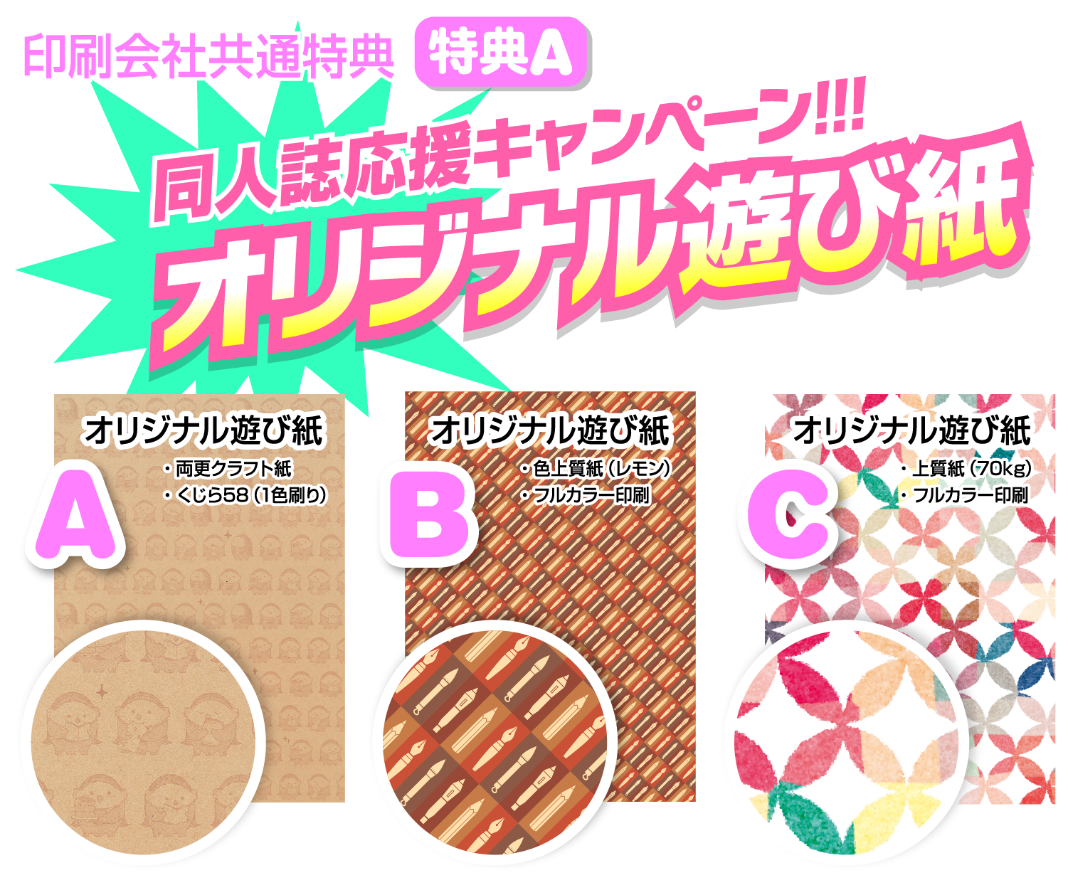 同人誌応援キャンペーン 共通特典